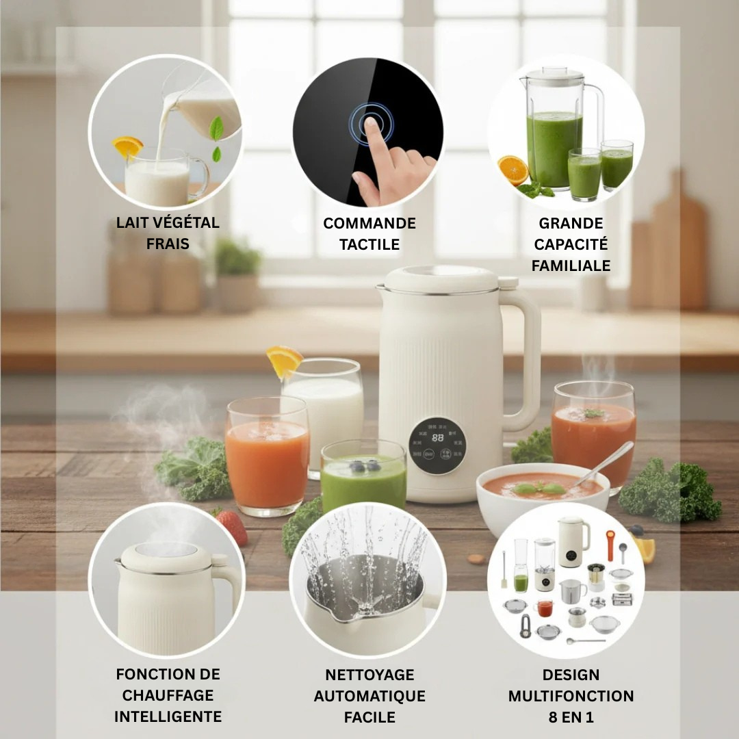 VitaMixia - Transforma 30 céntimos de almendras en 1L de leche cremosa. En 3 minutos.