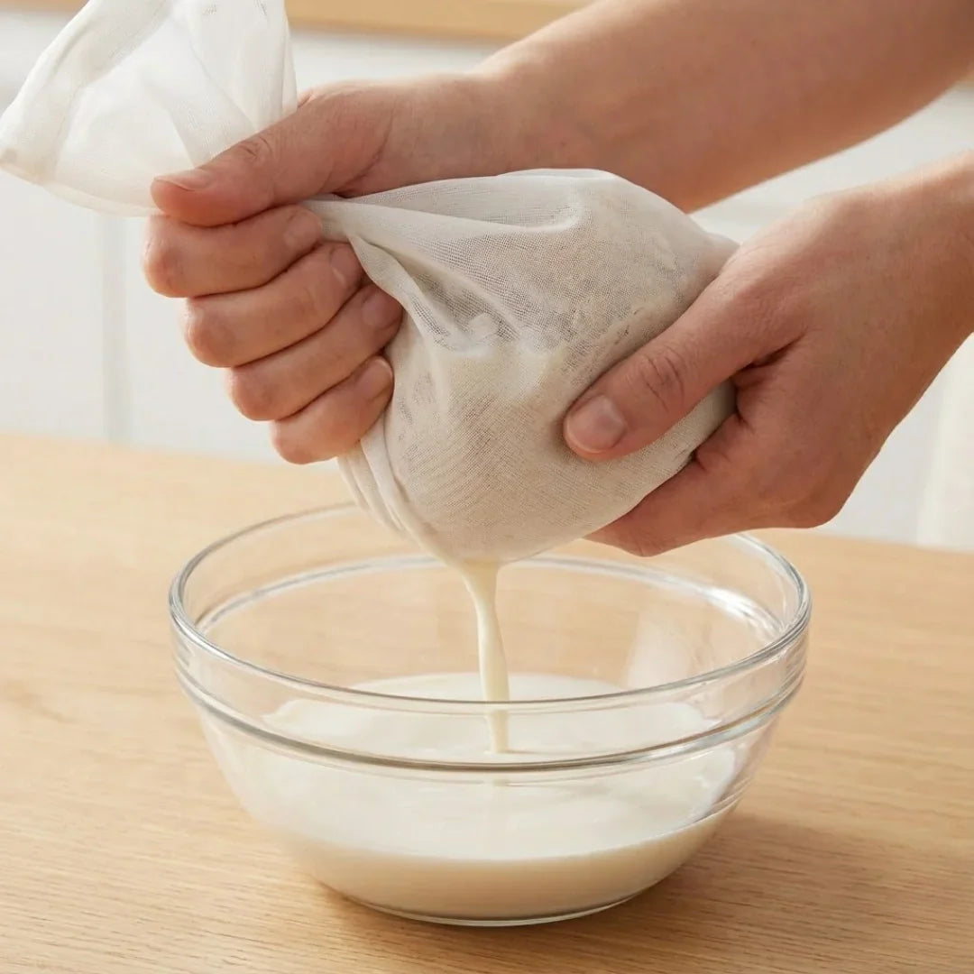 Juego de bolsas filtrantes de alta calidad en tela natural (lavables y reutilizables)