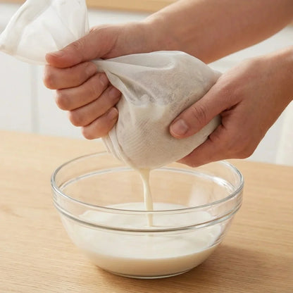 Juego de bolsas filtrantes de alta calidad en tela natural (lavables y reutilizables)