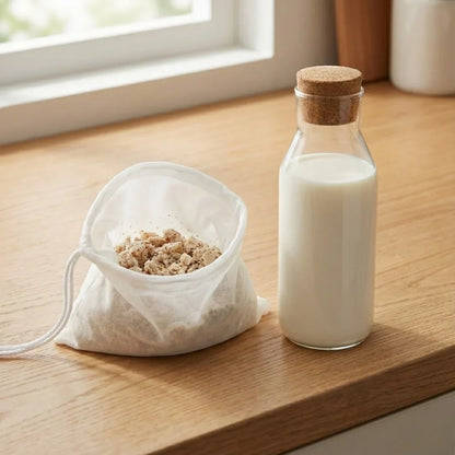 Juego de bolsas filtrantes de alta calidad en tela natural (lavables y reutilizables)