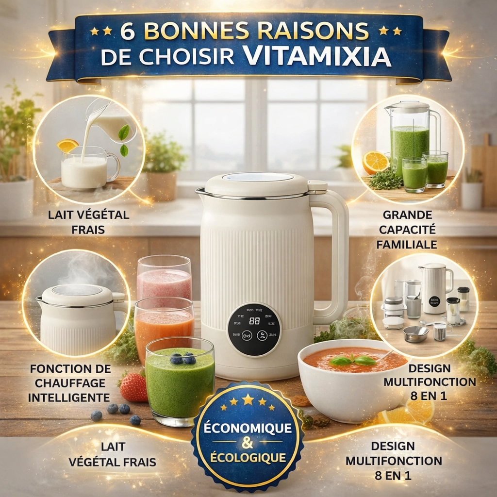VitaMixia - Transforma 30 céntimos de almendras en 1L de leche cremosa. En 3 minutos.