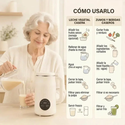 VitaMixia - Multifunción 8 en 1 para Preparar Bebidas Vegetales, Zumos y Mucho Más