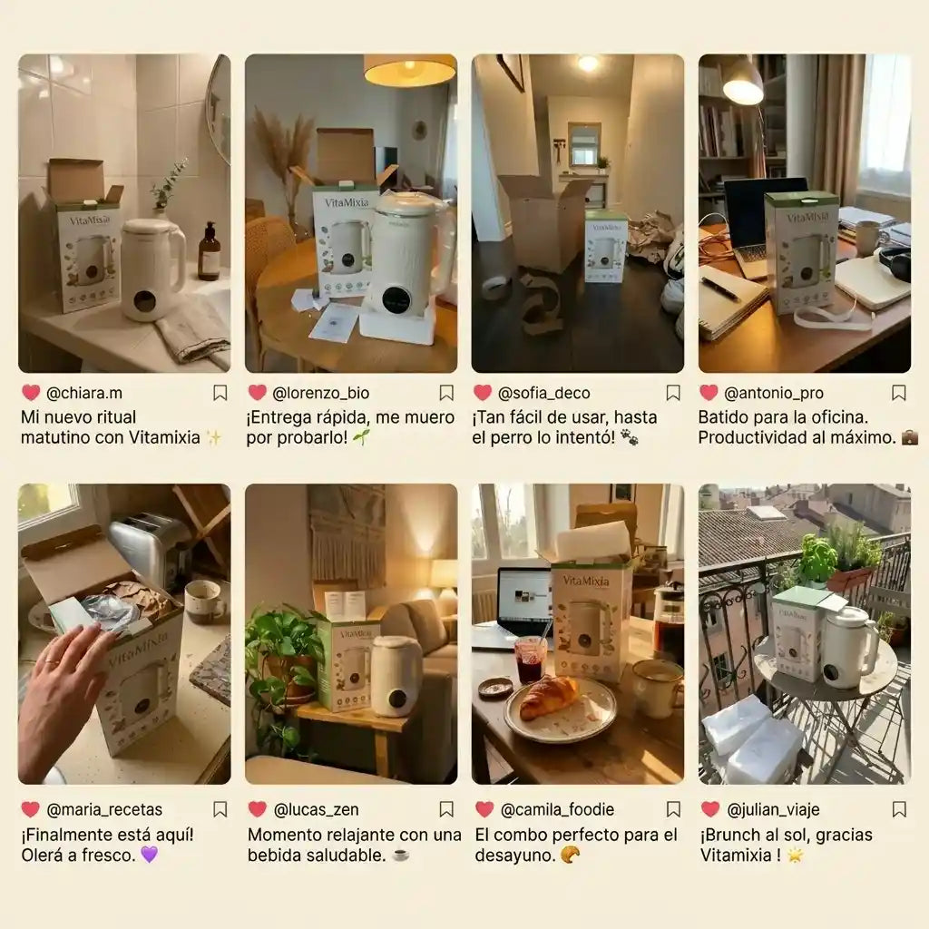 VitaMixia - Multifunción 8 en 1 para Preparar Bebidas Vegetales, Zumos y Mucho Más
