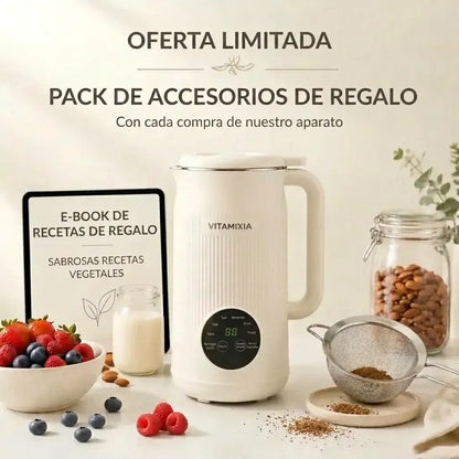 VitaMixia - Multifunción 8 en 1 para Preparar Bebidas Vegetales, Zumos y Mucho Más