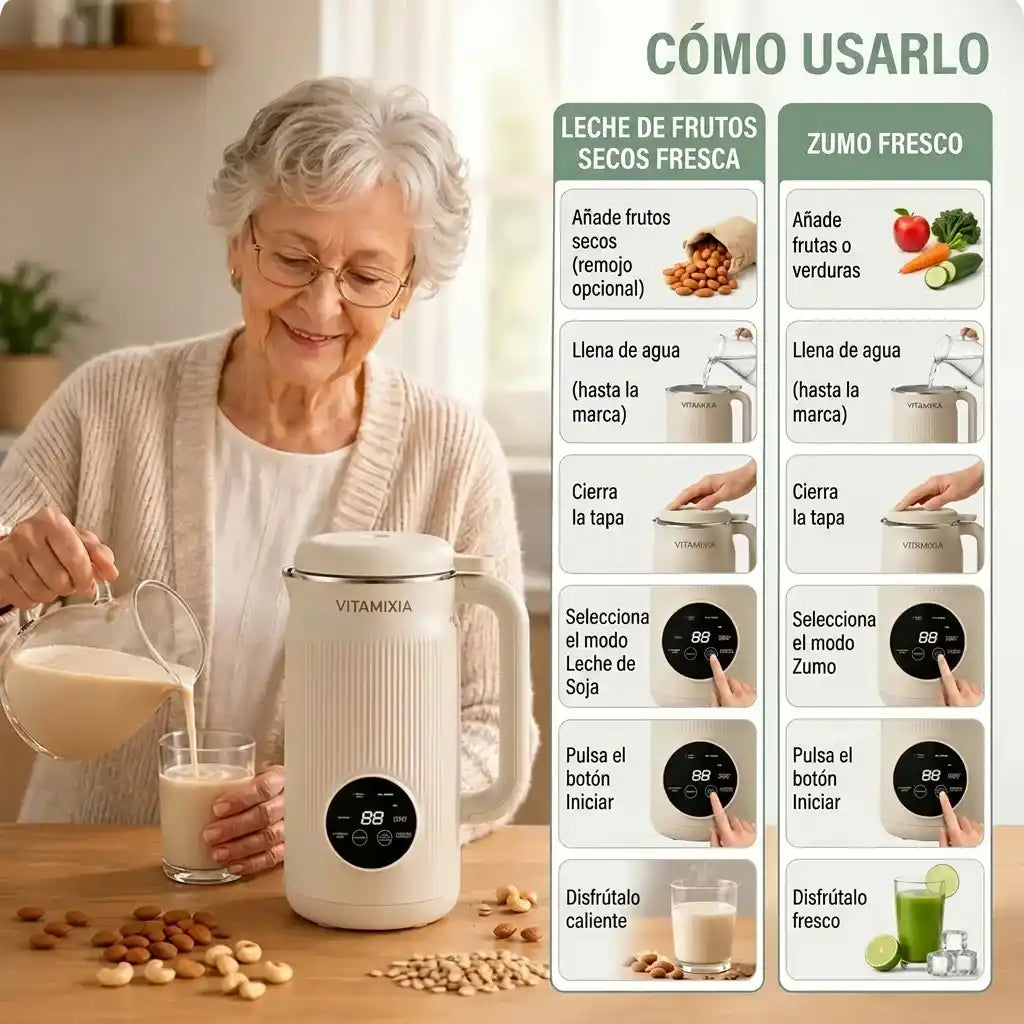 Vitamixia: el aparato 8 en 1 que conserva el 99,7 % de tu fibra (y se limpia solo)
